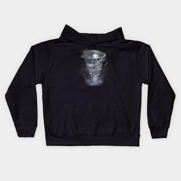 Tornado Storm Chaser Kids Hoodie by Happy Art Designs